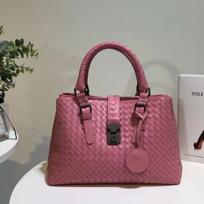 Bottega Veneta Leather Black Roma Medium Tote Shoulder Bag,32cm - 보테가 베네타 레더 블랙 미듐 로마 토트 숄더백 7453-8,BVB0029,32cm