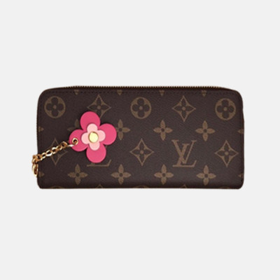 Louis Vuitton 2018 Ladies Clemence Wallet Flower Monogram M64201 -  루이비통 M64201 모노그램 캔버스 클레망스 지피월릿 장지갑 LOU0493  19.5CM