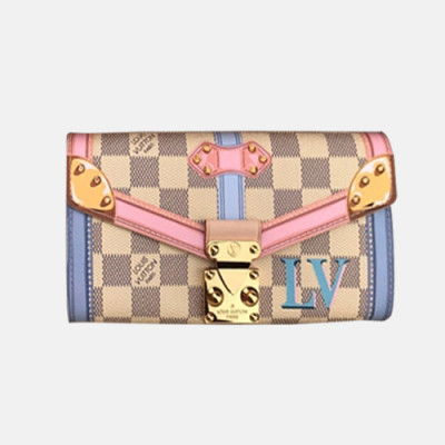 Louis Vuitton 2018 Ladies Damier Sarah Wallet N60119 - 루이비통 다미에 아주르 지갑 LOU0518 19CM