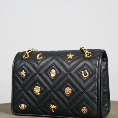 Tory Burch Leather Black Fleming Convertible Chain Shoulder Bag,21cm - 토리버치 레더 블랙 플레밍 컨버터블 체인 숄더백 TBB0031,21cm