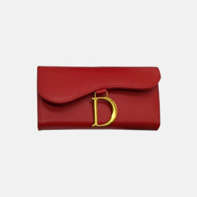 Dior 2018 Ladies Capushin Long Purse - 디올 신상 여성 카푸신 장지갑  Dio0261x.19cm.레드