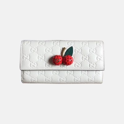 Gucci 2018 Ladies Cherry GG Pin  Long Purse 476055 - 구찌 체리 핀버클 장지갑 GG수프림 에보니 GUC0310 19CM