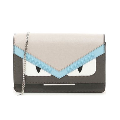 Fendi Wallet Chain Shoulder Bag ,19CM -  펜디 백벅스 아이즈월렛 체인 숄더백  FENB0015,19CM,그레이+블루