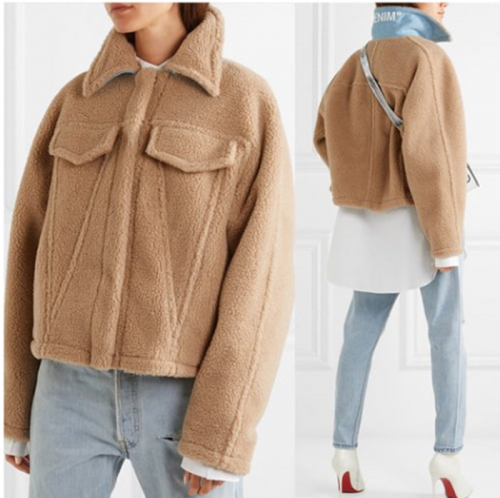 Off-white 2018 Ladies Cashmere Jacket - 오프화이트 여성 양털 크랙자켓 Off0024x.Size(Free)배색