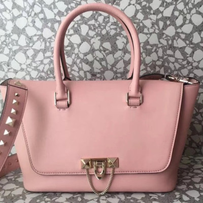 Valentino Garavani Demilune Leather Tote Shoulder Bag,26CM - 발렌티노 가바라니 데미루나 레더 토트 숄더백,VTB0014,26CM,핑크