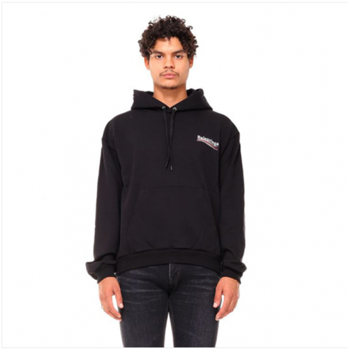 Balenciaga 2018 Wave Logo Hood T-shirt - 발렌시아가 웨이브로고 후드 티셔츠 Bal0068x.2컬러(블랙/네이비).Size(xs - l)
