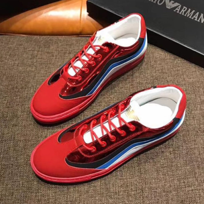 Giorgio Armani Enamel Sneakers Red - 조르지오 알마니 에나멜 스니커즈 레드 ARM0092 ,Size (240 - 280)