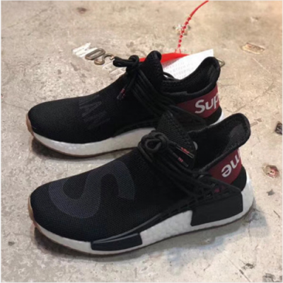 Sipreme x Adidas 2018 Pharrell HU NMD Black - 슈프림 x 아디다스 콜라보 NMD 런닝화 Sup0024x ,Size (225- 285) 블랙