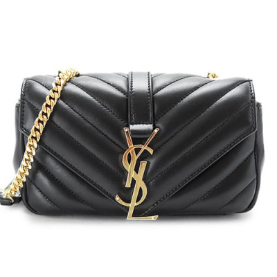 Saint Laurent Monogram Mini Chain Cross Shoulder Bag,17cm - 입생로랑 모노그램 미니 체인 숄더 크로스백 SLB0277,17cm,블랙