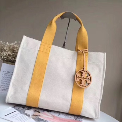 Tory Burch Miller Canvas Yellow Tote Bag,39cm - 토리버치 밀러 캔버스 옐로우 토트백 TBB0048,39cm