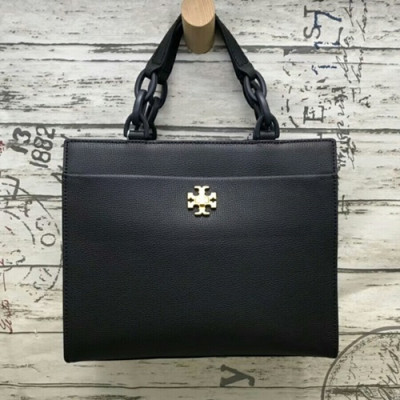 Tory Burch Kira Leather Black Tote Shoulder Bag,25.5cm - 토리버치 키라 레더 블랙 토트 숄더백 TBB0063,25.5cm