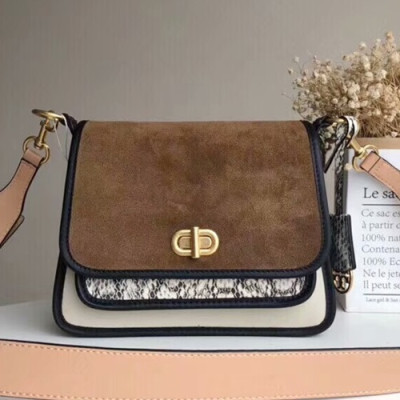 Tory Burch Leather Brown/White Shoulder Cross Bag,23.5cm - 토리버치 레더 브라운/화이트 숄더 크로스백 TBB0075,23.5cm