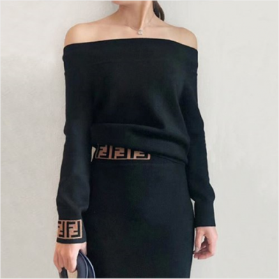 Fendi 2018 Off shoulder knit two-piece - 펜디 오프 숄더 니트 투피스 FEN0054 , Size Free(44-55)