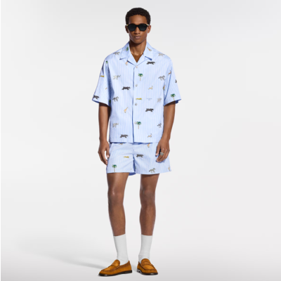 루이비통 남성 다즐링 엠브로이더드 스트라이프드 셋트 - Louis vuitton Mens Two-pieces - lvc0054x