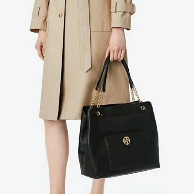 Tory Burch Leather Chelsea Slouchy Tote Shoulder Bag,32cm - 토리버치 레더 첼시 슬라우치 토트 숄더백 TBB0088,32cm,2색(블랙,브라운)