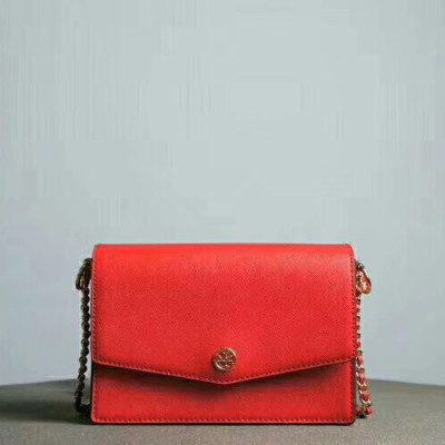 Tory Burch Leather Red Robinson Convertible Chain Shoulder Bag,18.5cm - 토리버치 레더 레드 로빈슨 컨버터블 체인 숄더백 TBB0101,18.5cm