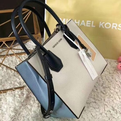 Michael Kors Leather Tote Shoulder Bag, 22CM - 마이클 코어스 레더 토트 숄더백 ,MKB0071, 22CM,화이트