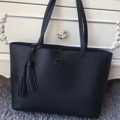 Tory Burch Leather Black Mcgraw Tote Shoulder Bag,30cm - 토리버치 레더 블랙 맥그로우 토트 숄더백 TBB0156,30cm