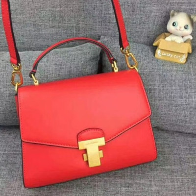 Tory Burch Leather Red Juliette Color Block Small Top Handle Shoulder Bag,23cm - 토리버치 레더 레드 줄리엣 컬러 블럭 스몰 탑 핸들 숄더백 TBB0166,23cm