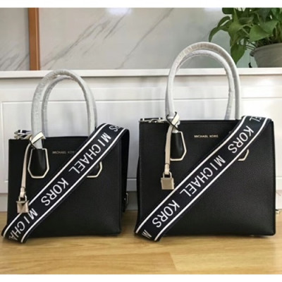 Michael Kors Leather Tote Shoulder Bag, 21/26CM - 마이클 코어스 레더 토트 숄더백 ,MKB0081, 21/26CM,블랙