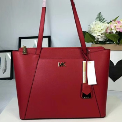 Michael Kors 2018 Leather Tote Shoulder Bag, 33CM - 마이클 코어스 2018 레더 토트 숄더백 ,MKB0088, 33CM,레드