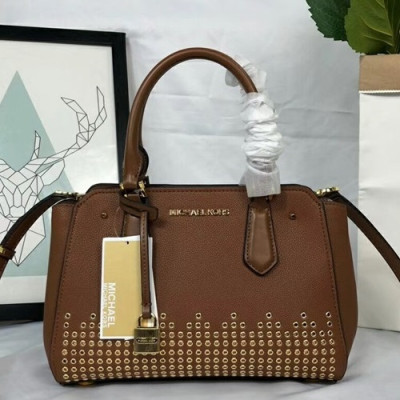 Michael Kors 2018 Leather Tote Shoulder Bag, 26CM - 마이클 코어스 2018 레더 토트 숄더백 ,MKB0096, 26CM,브라운