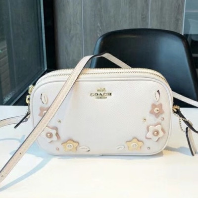 Coach Leather Shoulder Bag,20cm - 코치 레더 숄더백 COAB0070,20cm,화이트