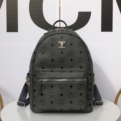 MCM Stark Leather Back Pack,17/21/26/34cm - 엠씨엠 스타크 레더 남여공용 백팩 MCMB0031, 17/21/26/34cm,그레이