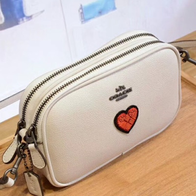 Coach Leather Shoulder Bag,20cm - 코치 레더 숄더백 58391,COAB0116,20cm,화이트