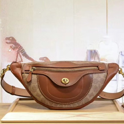 Coach Leather Belt Bag,27cm - 코치 여성용 레더 벨트백 , 32755,COAB0123,27cm,브라운