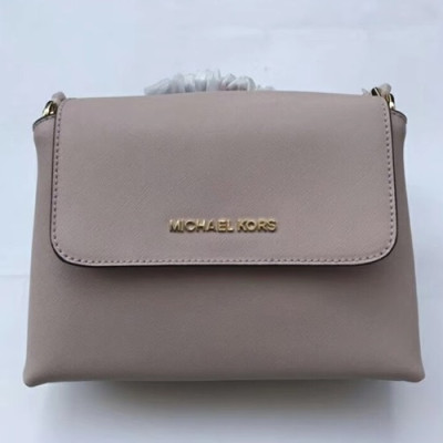 Michael Kors Leather Chain Shoulder Bag,23cm - 마이클 코어스 레더 체인 숄더백 MKB0232,23cm,베이지핑크