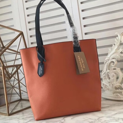 Burberry Leather Tote Shoulder Shopper Bag, 30cm -  버버리 레더 토트 숄더 쇼퍼백,BURB0040,30cm,다크오렌지