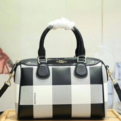 Coach Leather Tote Shoulder Bag,23cm - 코치 레더 토트 숄더백 COAB0192,23cm,화이트