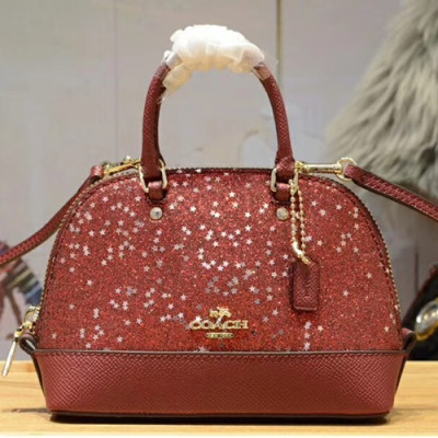 Coach Leather Mini Tote Shoulder Bag,17cm - 코치 레더 미니 토트 숄더백 22891,COAB0202,17cm,레드