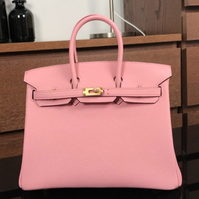 Hermes Birkin Togo Leather Tote Shoulder Bag ,25cm - 에르메스 버킨 토고 레더 여성용 토트 숄더백 HERB0041,25cm,핑크