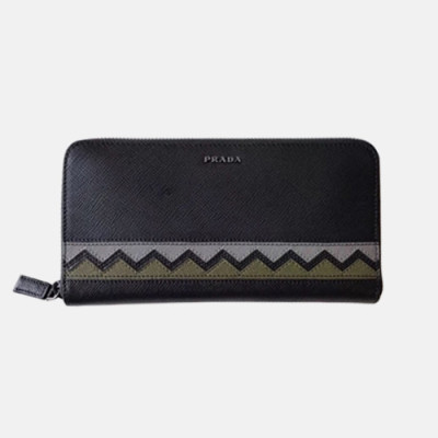 Prada 2018 Mens Saffiano Leather Zippy Long Purse ML317 - 프라다 남성 신상 사피아노 레더 지피 장지갑 Pra0319x.Size20CM 그레이스트랩