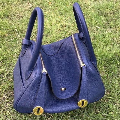 Hermes Lindy TC Leather Tote Bag ,26cm - 에르메스 린디 TC 레더 여성용 토트백 HERB0168,26cm,블루