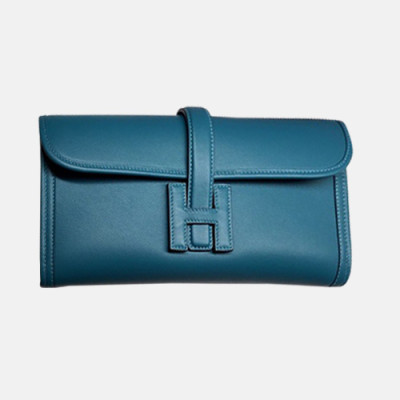 Hermes Jige Swift Leather Clutch Bag ,29cm - 에르메스 지제 스위프트 레더 여성용 클러치백 HERB0230,29cm,블루