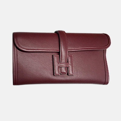 Hermes Jige Swift Leather Clutch Bag ,29cm - 에르메스 지제 스위프트 레더 여성용 클러치백 HERB0235,29cm,와인