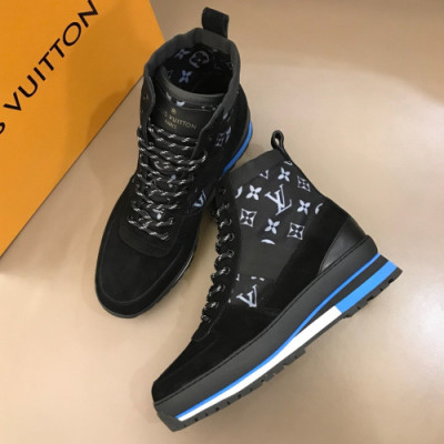 [커스텀급] Louis Vuitton 2018 Mens High-top Sneakers Black - 루이비통 신상 남성 하이탑 스니커즈 Lou0600x.Size(240 - 270)블랙