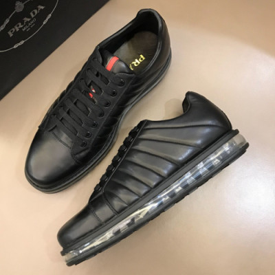 Prada 2018 Mens Leather Sneakers - 프라다 남성 레더 스니커즈 Pra0338x.Size(240 - 270)블랙