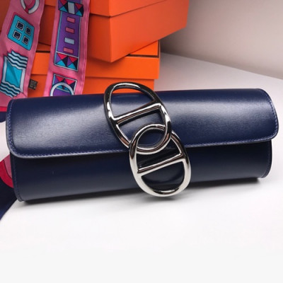 Hermes Egee Box Leather Clutch Bag  - 에르메스 에게 복스 레더 여성용 클러치백 HERB0414,네이비