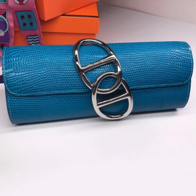 Hermes Egee Crocodile Leather Clutch Bag  - 에르메스 에게 크로커다일 레더 여성용 클러치백 HERB0438,블루