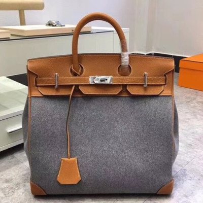 Hermes Birkin Melton&Togo Leather Tote Shoulder Bag ,40cm - 에르메스 버킨 멜텐&토고 레더 여성용 토트 숄더백 HERB0492,40cm,브라운