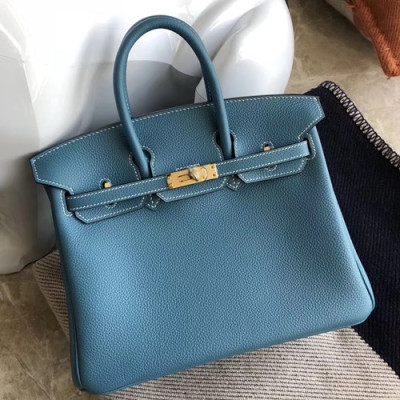 Hermes Birkin Togo Leather Tote Shoulder Bag ,25cm - 에르메스 버킨 토고 레더 여성용 토트 숄더백 HERB0519,25cm,다크블루