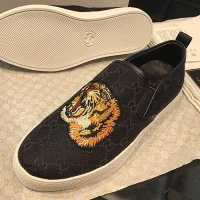 Gucci 2018 Tiger Embroidery Slip-on - 구찌 타이거 자수 슬립온 Guc0458x.Size (240 - 285)블랙