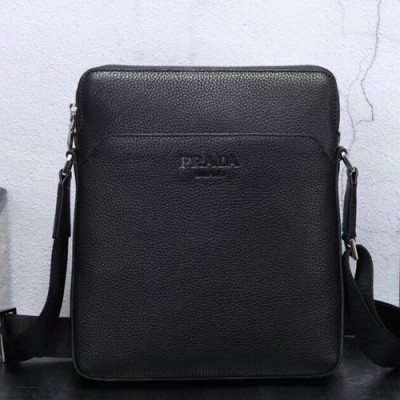 Prada Leather Shoulder Bag,25CM - 프라다 레더 남성용 숄더백,PRAB0011,25cm,블랙