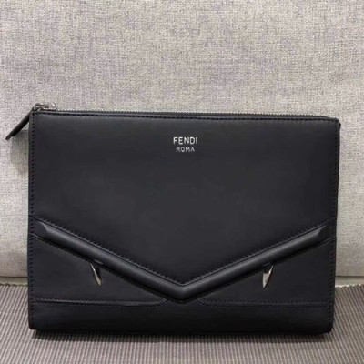 Fendi Leather Clutch Bag ,27CM - 펜디 레더 남성용 클러치백  FENB0044,27CM,블랙