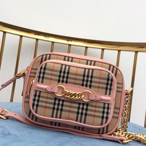 Burberry 2019 Leather Camera Shoulder Bag ,19.5CM - 버버리 2019 레더 남여공용 카메라 숄더백,BURB0056 ,19.5cm,핑크