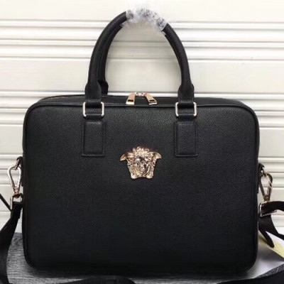 Versace 2018 Leather Mens Business ,39CM - 베르사체 2018 레더 남성용 서류가방 ,VERB0016,39CM,블랙